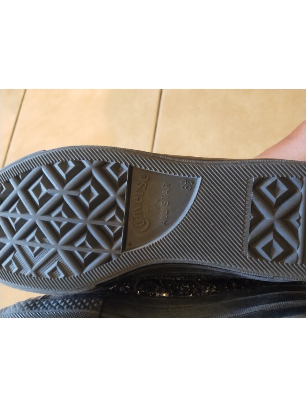 Converse Sparkle Black Glitter One Star Low Top Sneakers - Picture 5 of 6